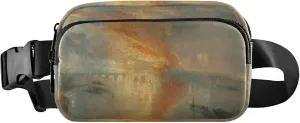 J. M. W. Turner Burning Sea Painting Fanny Packs Women Waterproof Everywhere Belt Bag Cute Crossbody Waist Bag