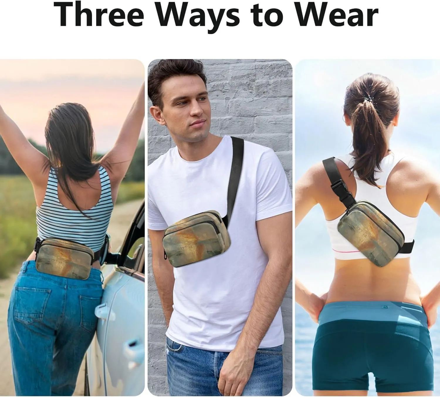 J. M. W. Turner Burning Sea Painting Fanny Packs Women Waterproof Everywhere Belt Bag Cute Crossbody Waist Bag