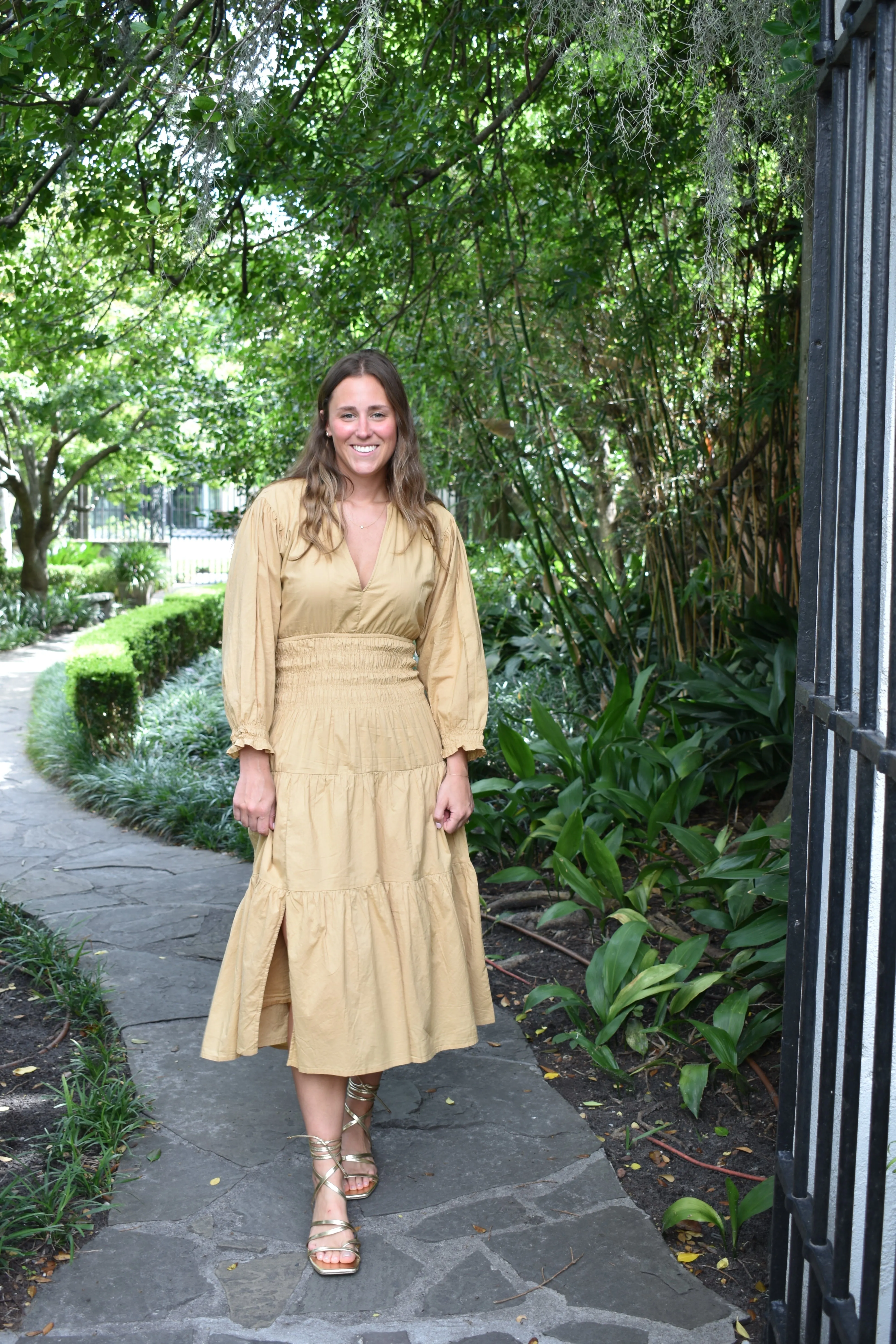 Jacqui Midi Dress Caramel