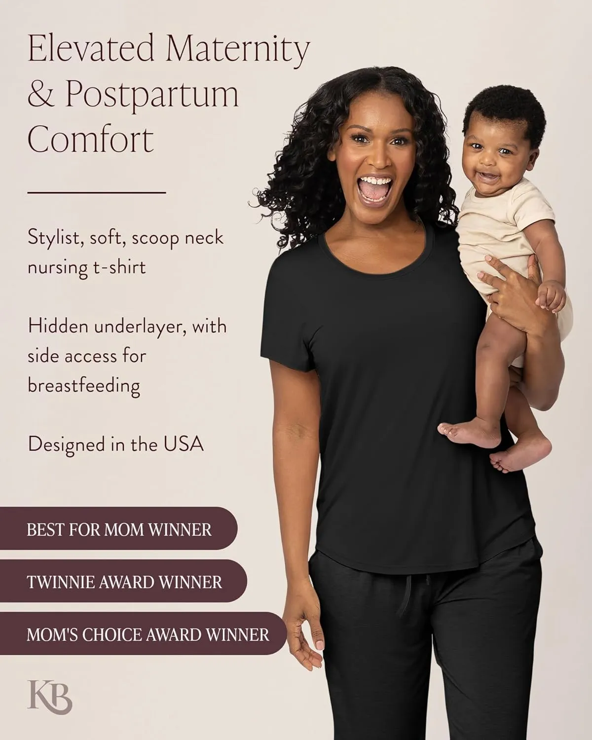 Kindred Bravely Everyday Maternity & Nursing T-Shirt | Maternity & Nursing Tops for Breastfeeding