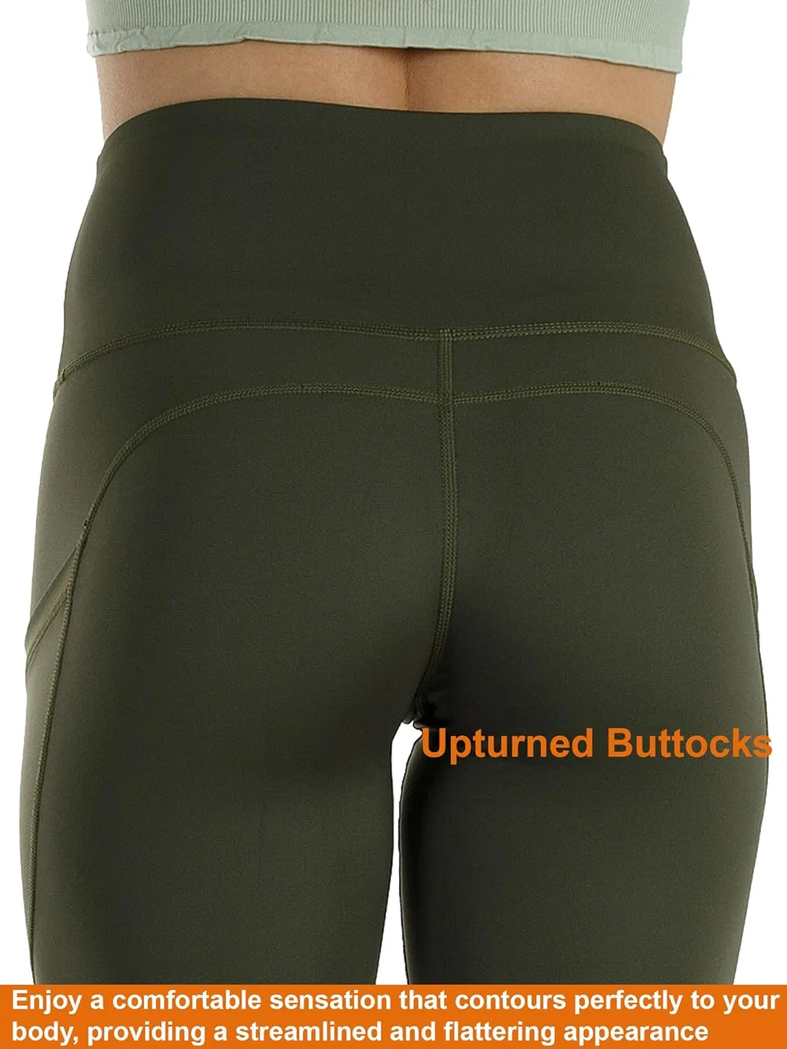 Kuda Moda 3-Pack Women's High Waist Yoga Leggings with Two Side Pockets Sports Legging Pants