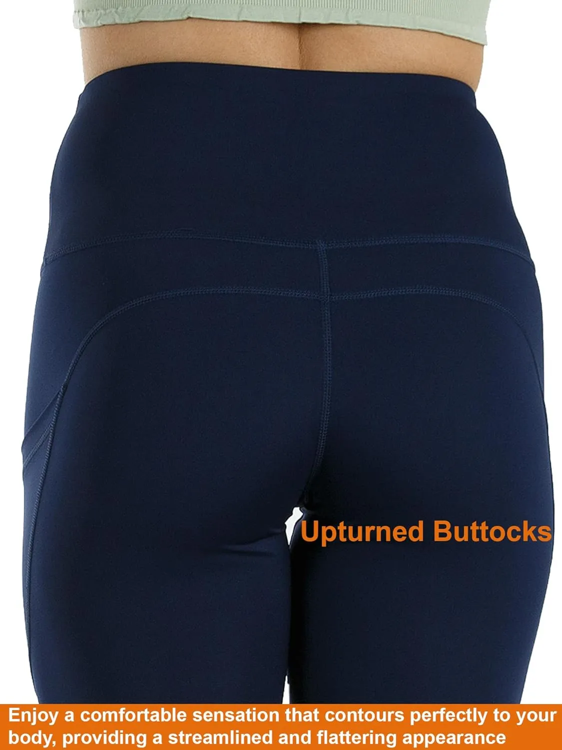 Kuda Moda 3-Pack Women's High Waist Yoga Leggings with Two Side Pockets Sports Legging Pants