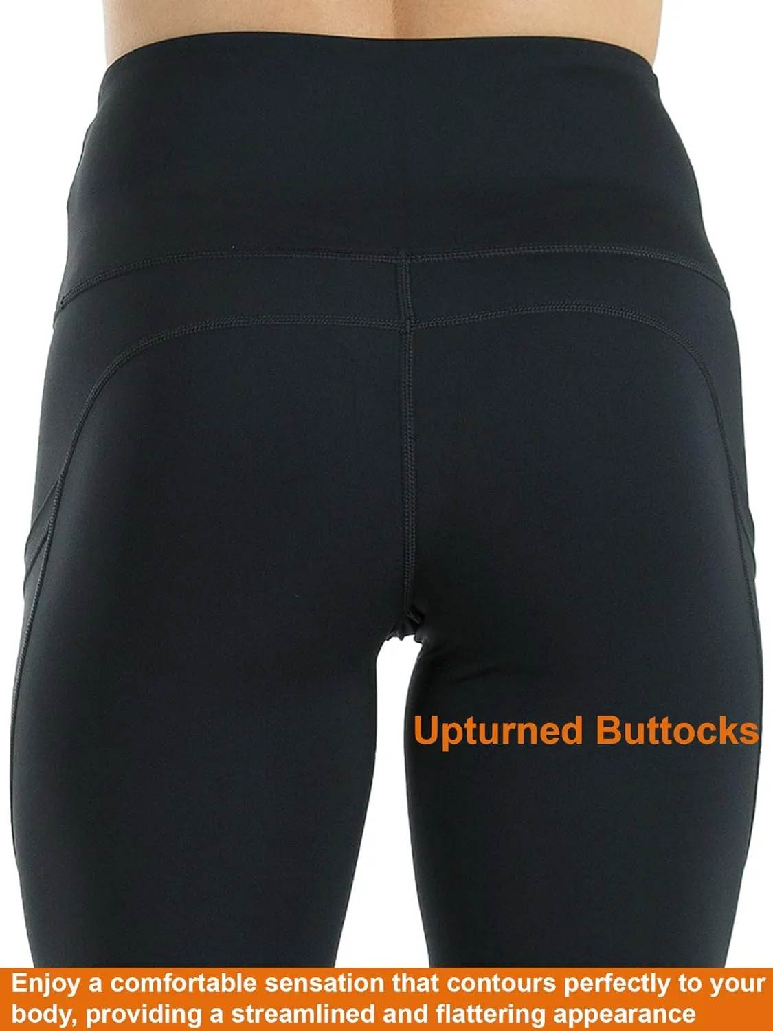 Kuda Moda 3-Pack Women's High Waist Yoga Leggings with Two Side Pockets Sports Legging Pants