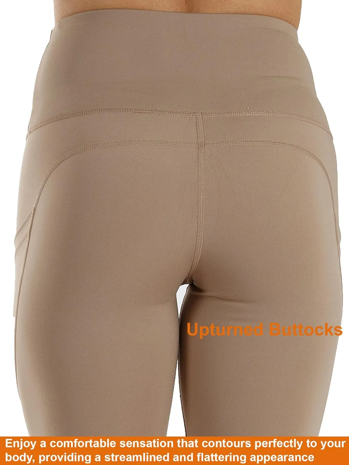 Kuda Moda 3-Pack Women's High Waist Yoga Leggings with Two Side Pockets Sports Legging Pants