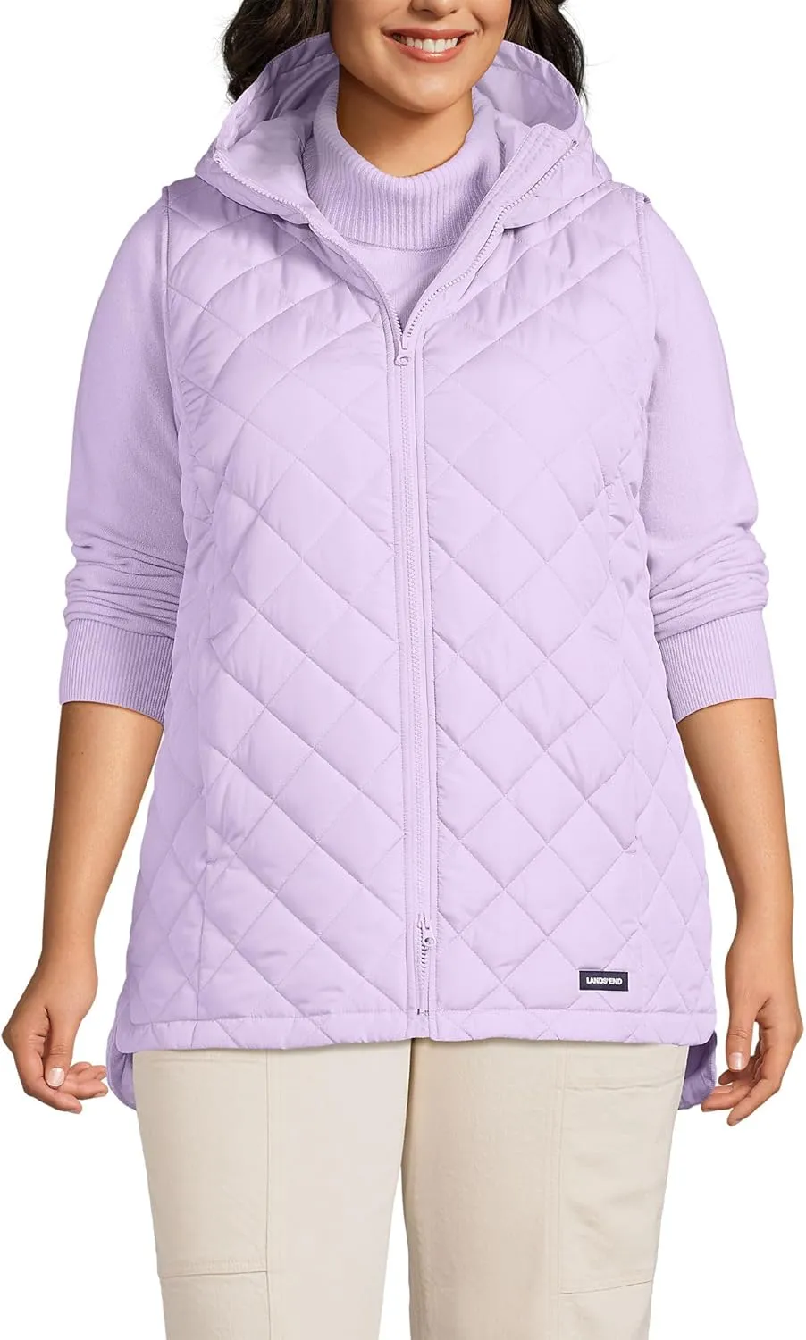 Lands' End Women's FeatherFree Insulated Hooded Vest