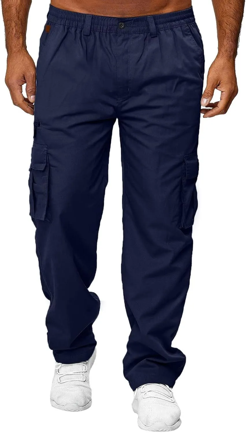 LCMTWX Mens Athletic Pants Men Sport Casual Elastic Joggings Pockets Baggy Men's Casual Pants Sweat Pants for Mens White