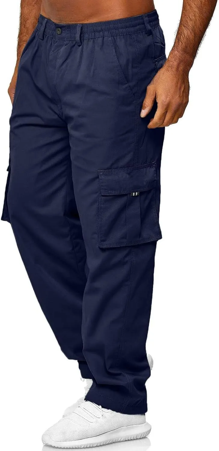 LCMTWX Mens Athletic Pants Men Sport Casual Elastic Joggings Pockets Baggy Men's Casual Pants Sweat Pants for Mens White