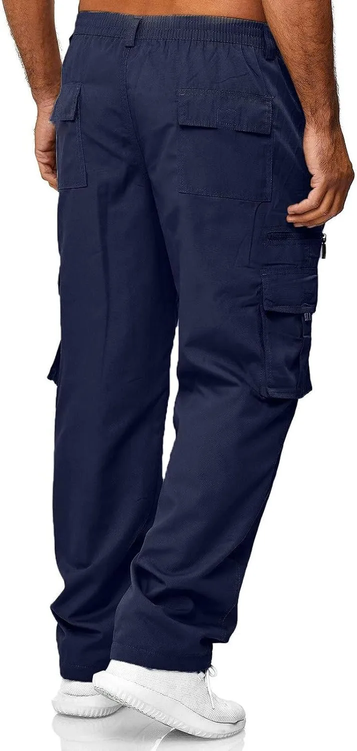 LCMTWX Mens Athletic Pants Men Sport Casual Elastic Joggings Pockets Baggy Men's Casual Pants Sweat Pants for Mens White