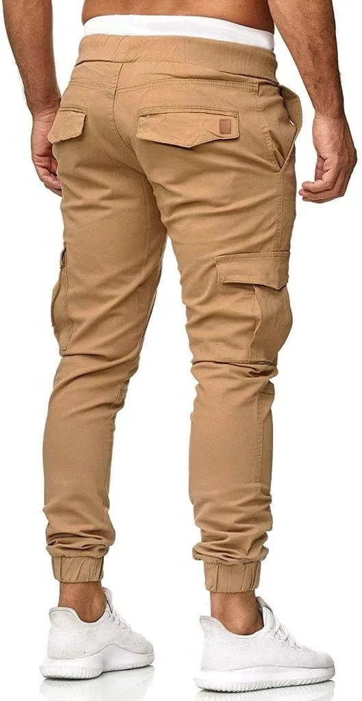 LCMTWX Mens Athletic Pants Men Sport Casual Elastic Joggings Pockets Baggy Men's Casual Pants Sweat Pants for Mens White