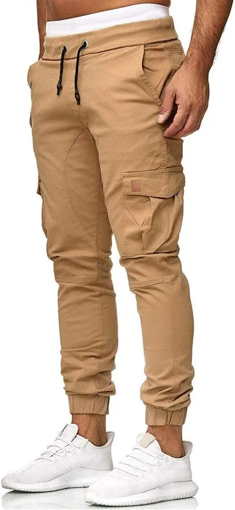 LCMTWX Mens Athletic Pants Men Sport Casual Elastic Joggings Pockets Baggy Men's Casual Pants Sweat Pants for Mens White