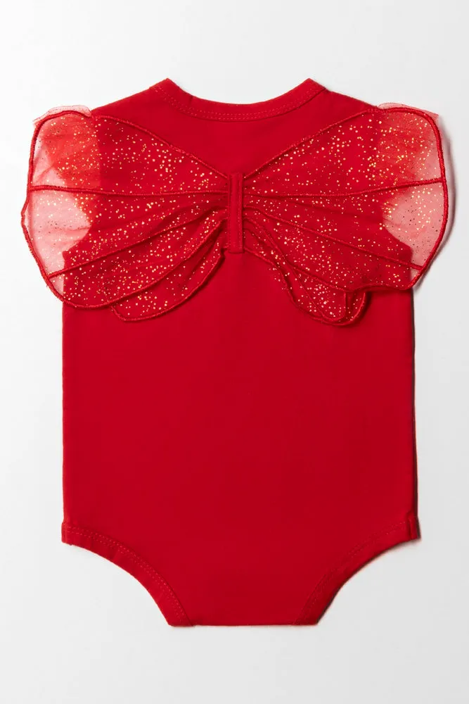 Little Angel Wing Bodyvest Red