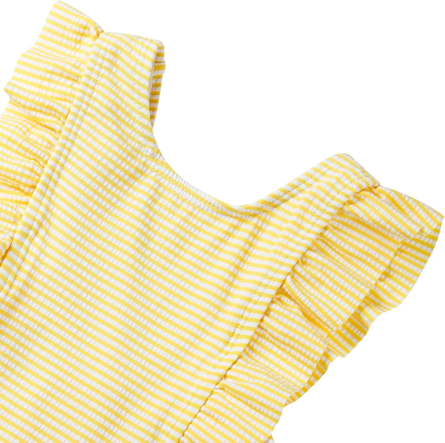 LIZENS Girls Swimsuit Kids Scalloped One Piece Ruffle Swimsuit Girls Swimwear Print