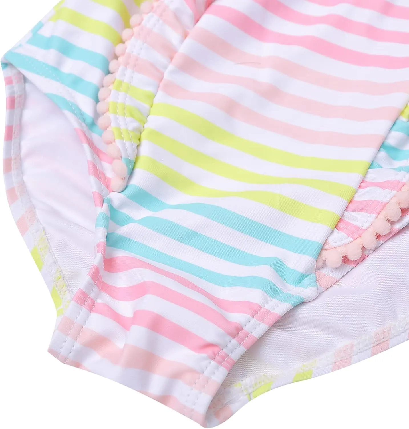 LIZENS Girls Swimsuit Kids Scalloped One Piece Ruffle Swimsuit Girls Swimwear Print
