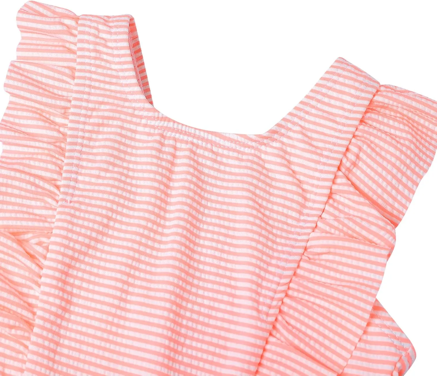 LIZENS Girls Swimsuit Kids Scalloped One Piece Ruffle Swimsuit Girls Swimwear Print