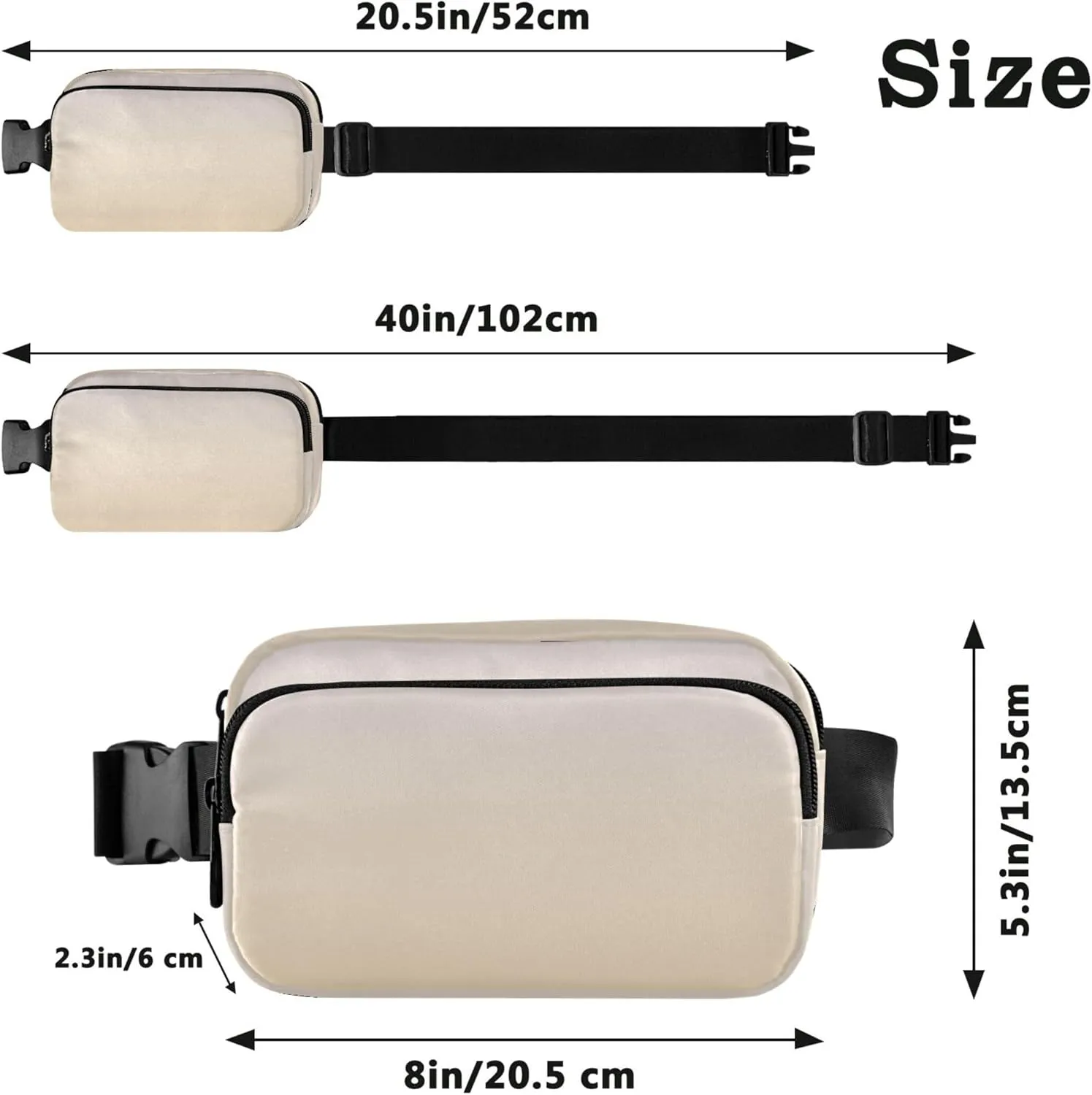 Magnolia Peach Gradient Ombre Fanny Packs for Women Trendy Hip Pack Belt Pouch Waterproof Travel Waist Pack for Men