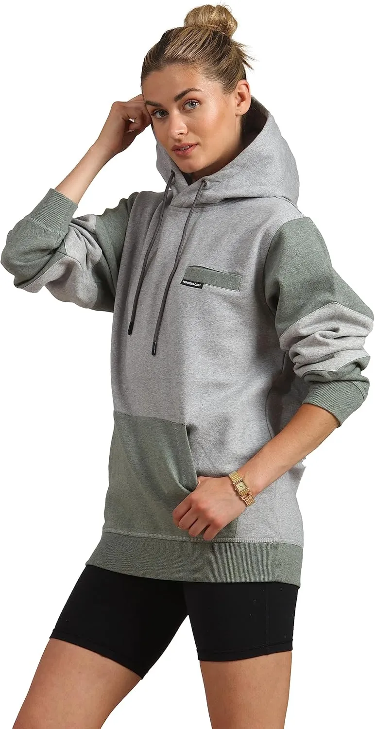 Members Only Women's Drew Colorblock Oversized Hooded Sweatshirt