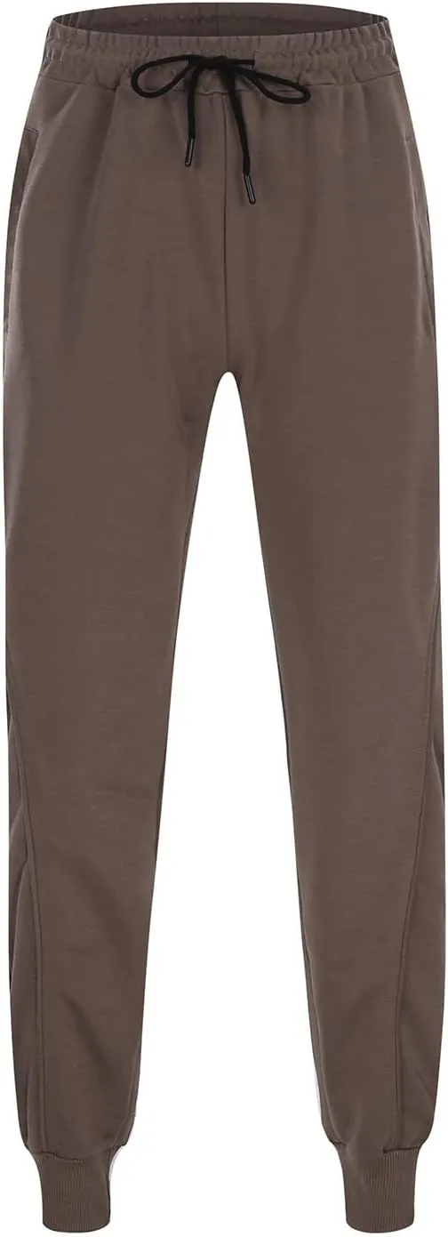 Mens Casual Pants Elastic Waist Relaxed Fit Stretch Sweatpants Big and Tall Baggy Outdoor Workout Athletic Pants with Pockets