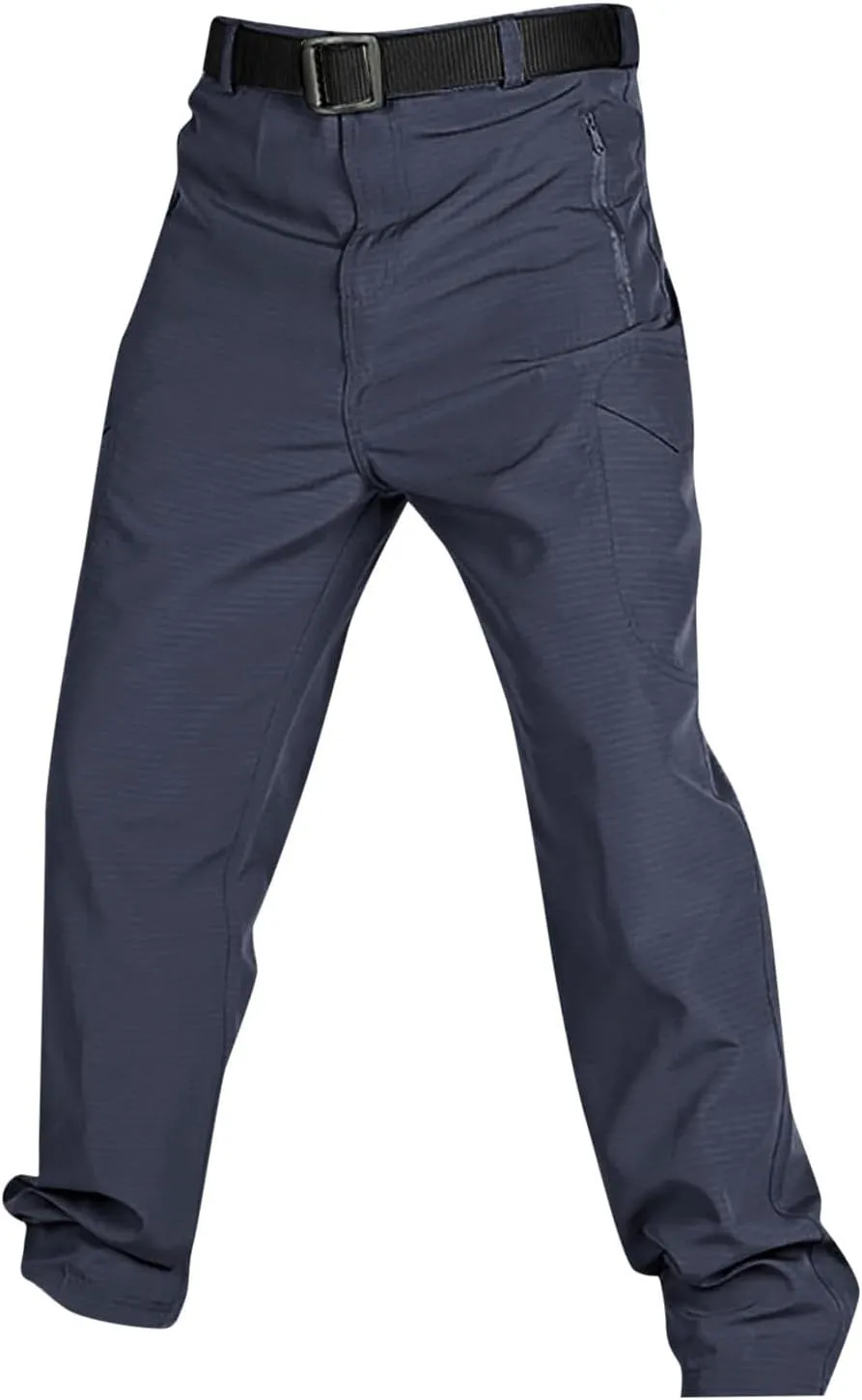 Men's Sweatpants Open Bottom Relaxed Fit Stretch Waist Work Pants Lightweight Straight Leg Casual Slacks Trousers with Pocket