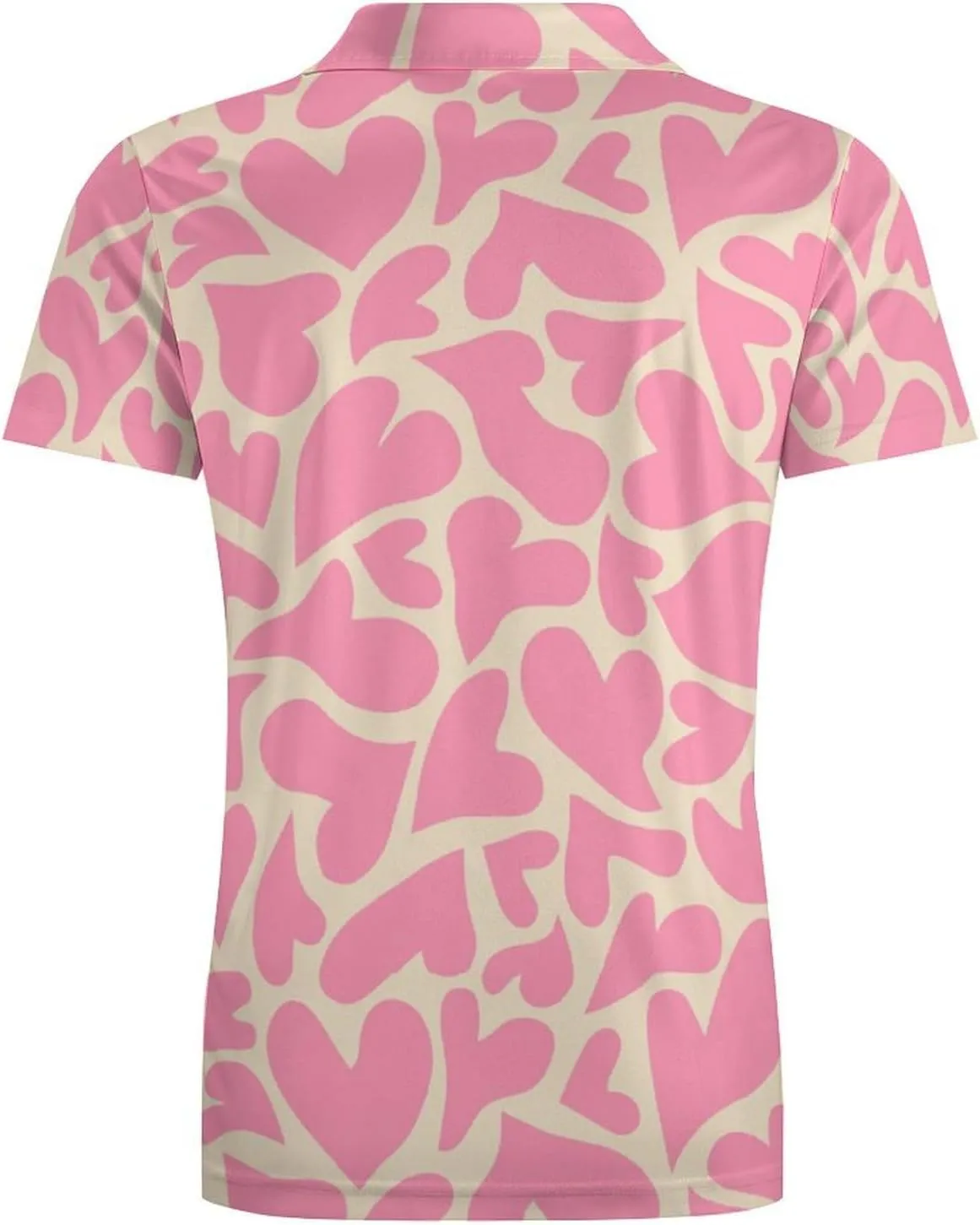 Men's Trippy Psychedelic Hearts Polo Shirts Short Sleeve Cool Golf Shirt Quick-Dry Activewear Polos
