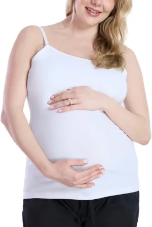 Motherhood Maternity Women's Clip Down Nursing Tank Top Cami with Adjustable Straps for Breastfeeding