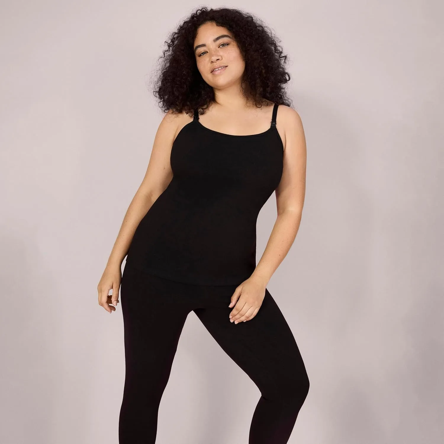 Motherhood Maternity Women's Clip Down Nursing Tank Top Cami with Adjustable Straps for Breastfeeding