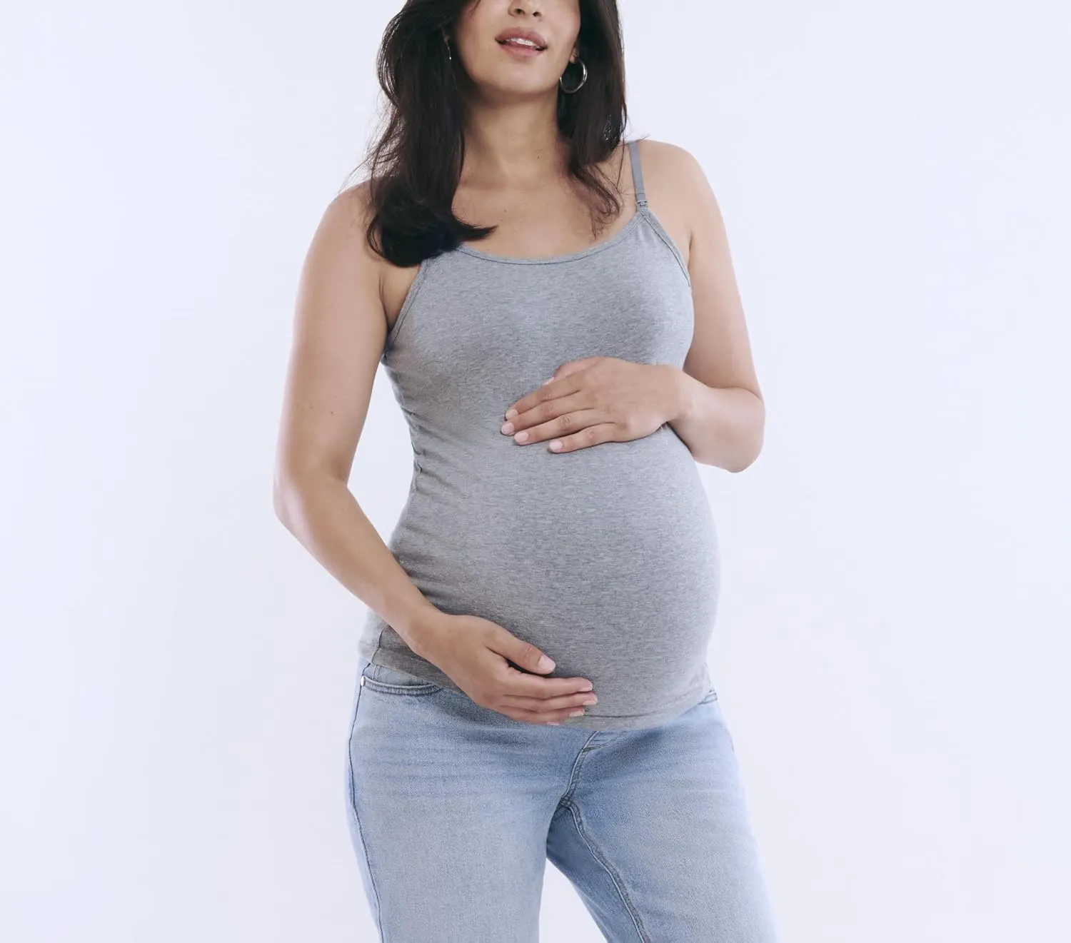 Motherhood Maternity Women's Clip Down Nursing Tank Top Cami with Adjustable Straps for Breastfeeding