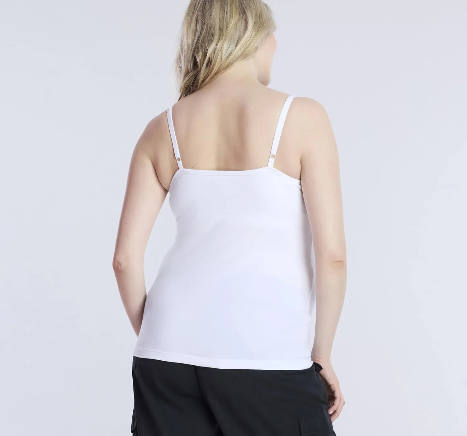Motherhood Maternity Women's Clip Down Nursing Tank Top Cami with Adjustable Straps for Breastfeeding