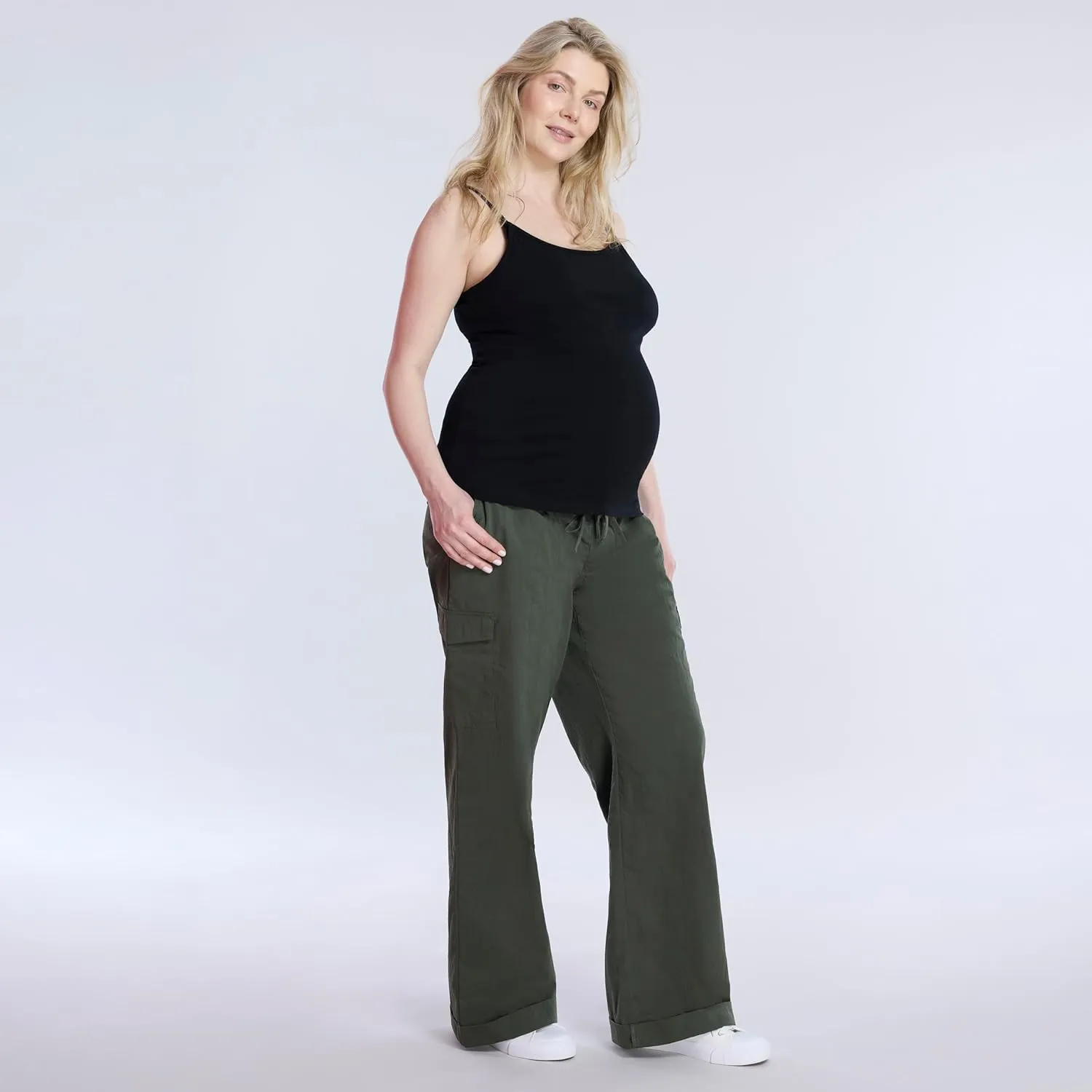 Motherhood Maternity Women's Clip Down Nursing Tank Top Cami with Adjustable Straps for Breastfeeding
