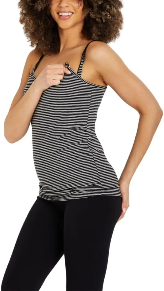 Motherhood Maternity Women's Clip Down Nursing Tank Top Cami with Adjustable Straps for Breastfeeding