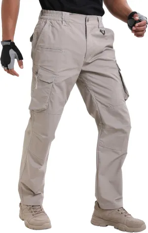 NATUVENIX Ripstop Men's Tactical PantsStretch Cargo Work Pants for Men Water Resistant Hiking Military Pants Relaxed Fit