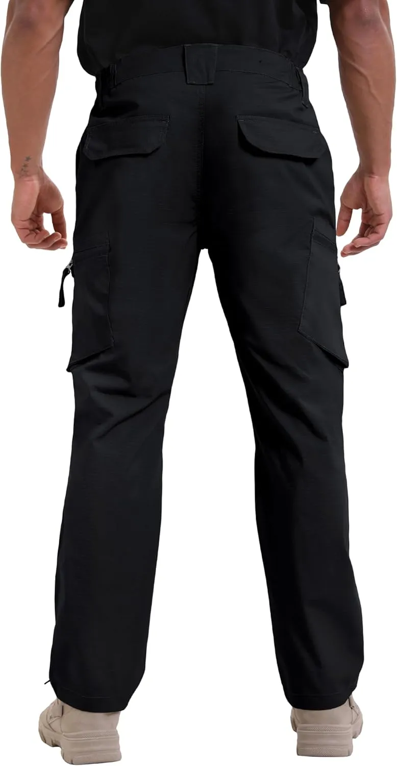 NATUVENIX Ripstop Men's Tactical PantsStretch Cargo Work Pants for Men Water Resistant Hiking Military Pants Relaxed Fit
