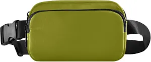 Olive Green Womens Fanny Pack Hip Pack Belt Pouch Waterproof Fashion Travel Waist Pouch