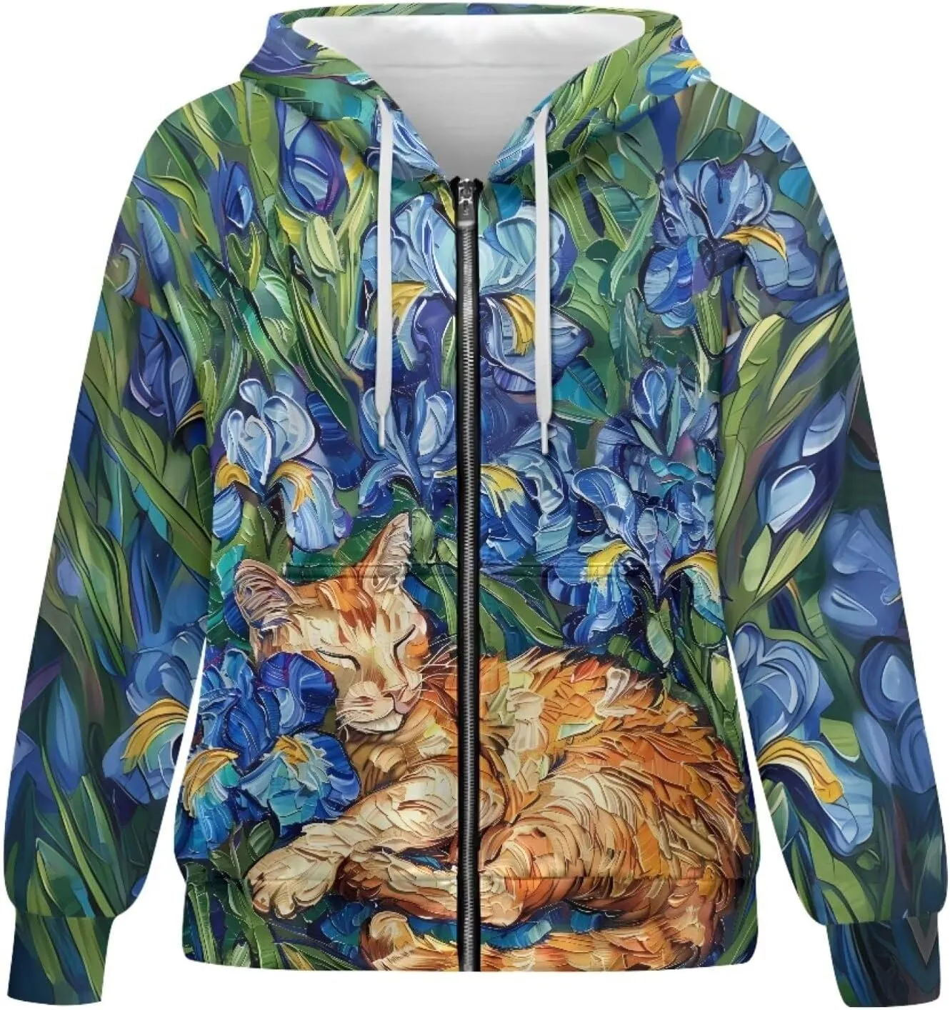 Oversized Hoodies for Women Zip-Up Front Hooded Sweatshirt Comfy Sweater Fall Clothes Activewear Jacket, XS-XL