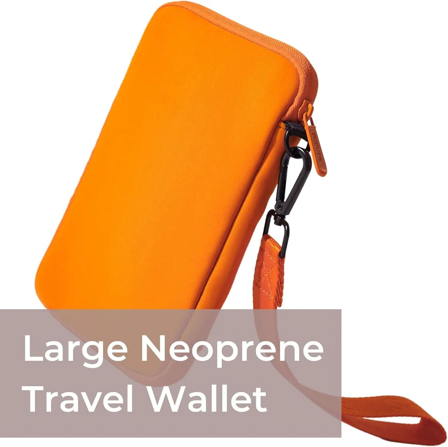 Passport Travel Wallet for Women - Large Multiple Document Organizer and Holder with Wristlet - Burnt Orange