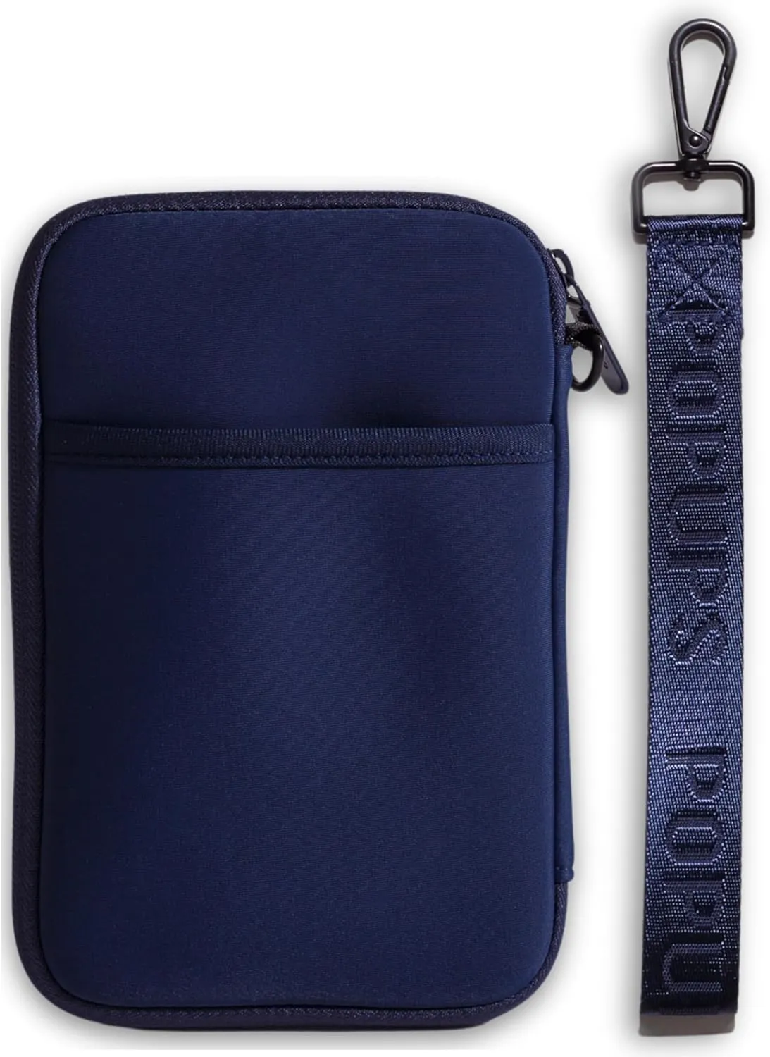 Passport Travel Wallet for Women - Large Multiple Document Organizer and Holder with Wristlet - Deep Blue