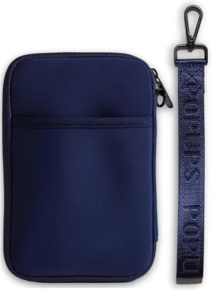 Passport Travel Wallet for Women - Large Multiple Document Organizer and Holder with Wristlet - Deep Blue