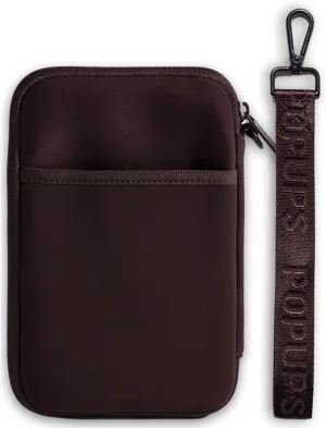 Passport Travel Wallet for Women - Large Multiple Document Organizer and Holder with Wristlet - Espresso