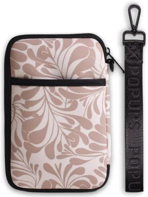 Passport Travel Wallet for Women - Large Multiple Document Organizer and Holder with Wristlet - Palm Beige