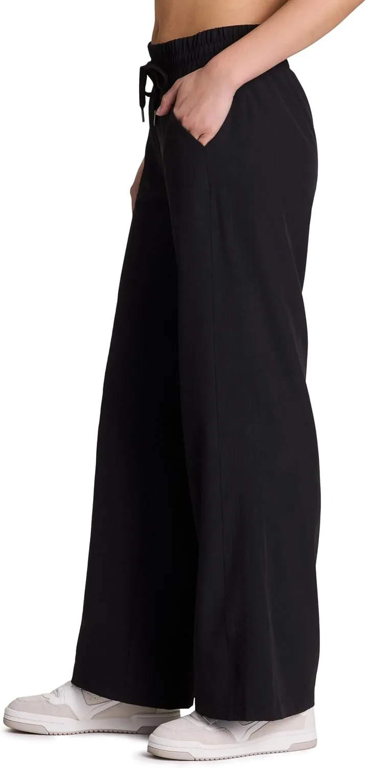 RBX Activewear Wide Leg Pant for Women, Super Lightweight Quick Drying Weekend Pant with Pockets