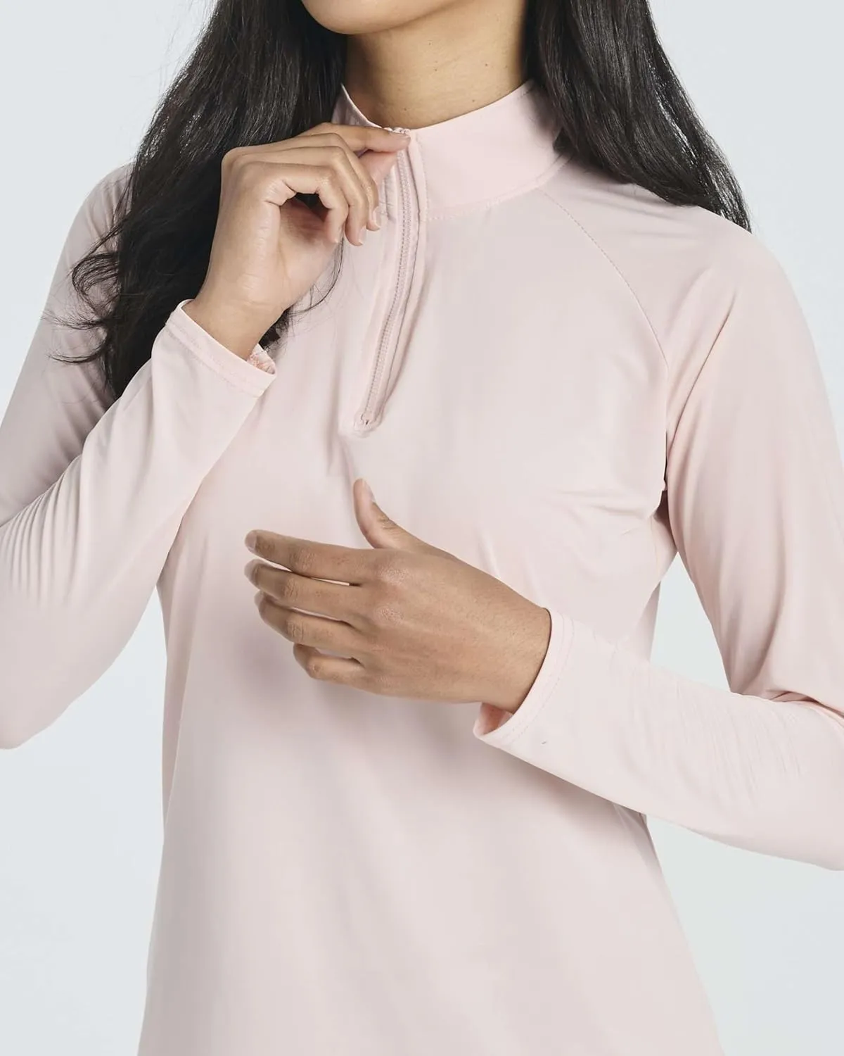 Real Essentials 3 Pack: Women's 1/4 Zip Rash Guard Long Sleeve Swim Shirt UPF Sun Protection UV Surf Tops