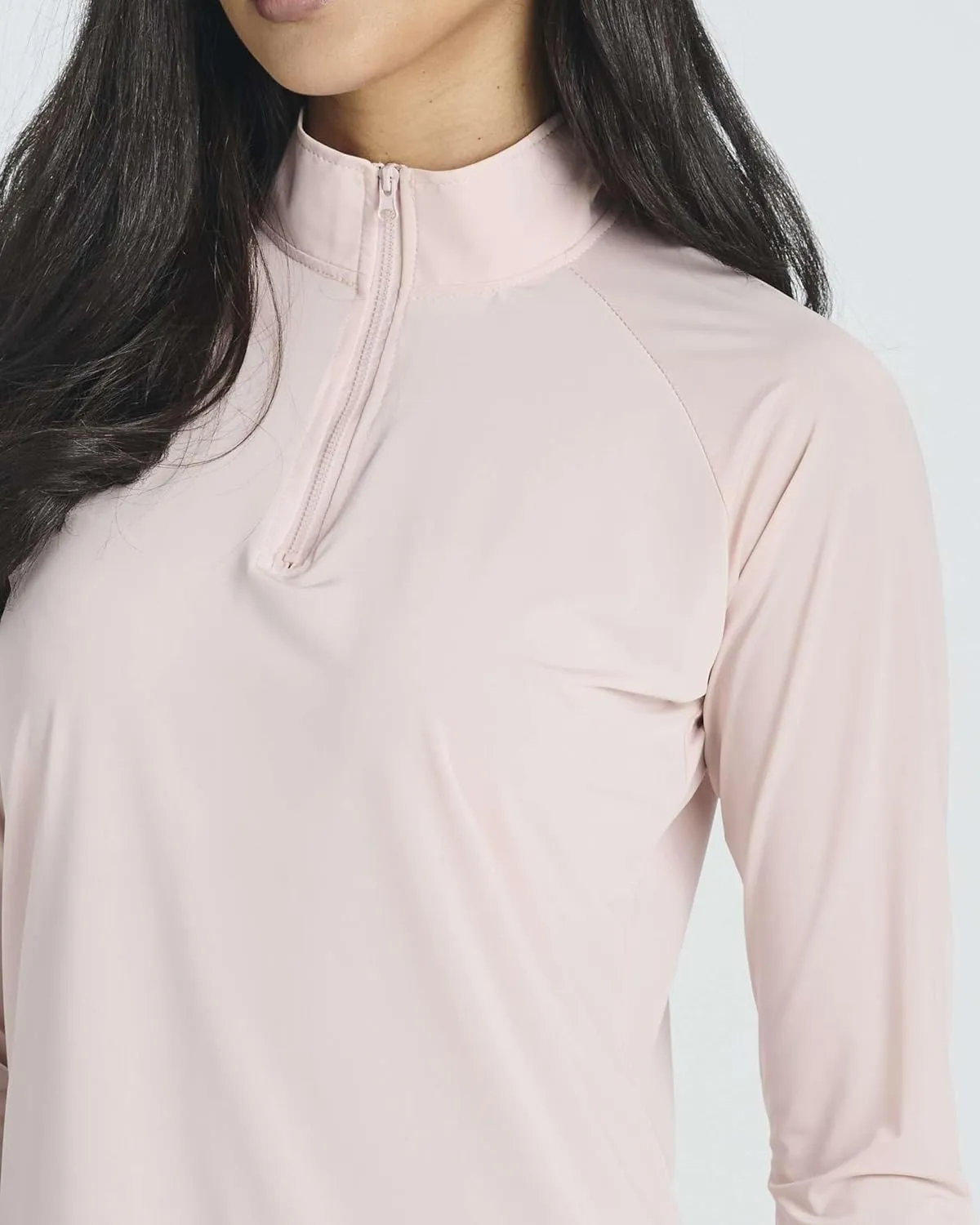 Real Essentials 3 Pack: Women's 1/4 Zip Rash Guard Long Sleeve Swim Shirt UPF Sun Protection UV Surf Tops