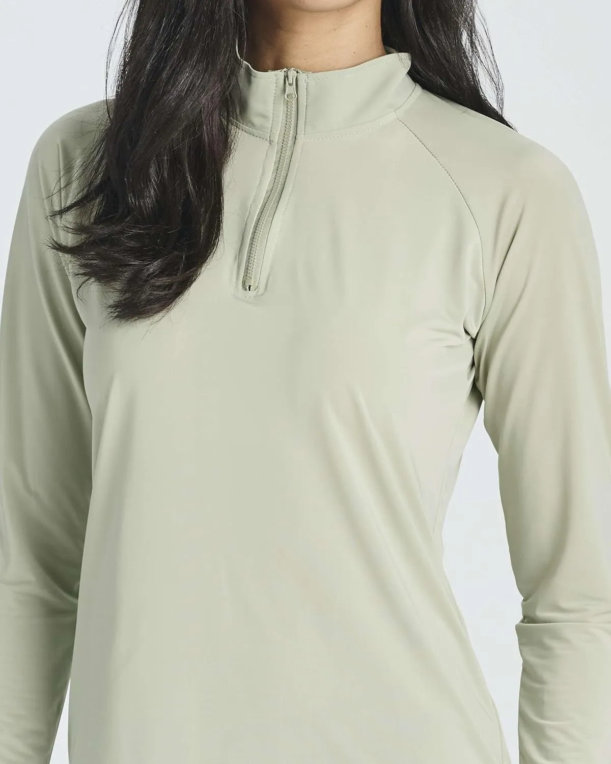 Real Essentials 3 Pack: Women's 1/4 Zip Rash Guard Long Sleeve Swim Shirt UPF Sun Protection UV Surf Tops