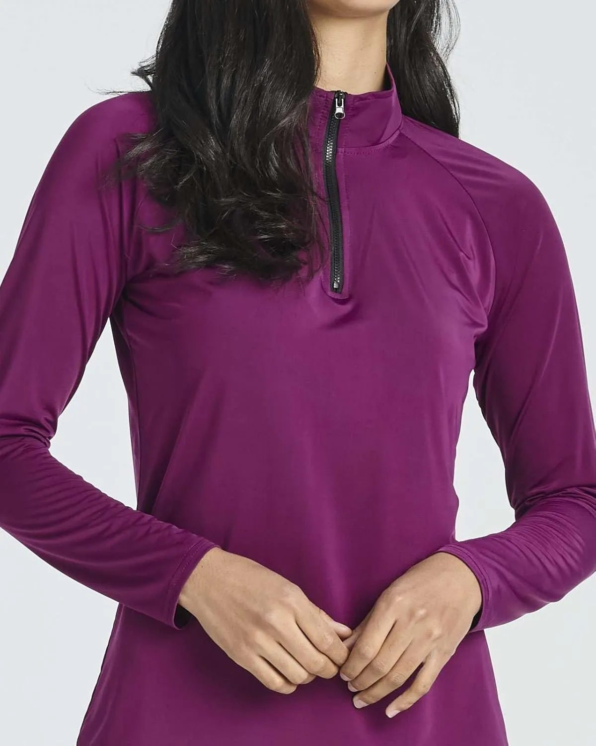 Real Essentials 3 Pack: Women's 1/4 Zip Rash Guard Long Sleeve Swim Shirt UPF Sun Protection UV Surf Tops