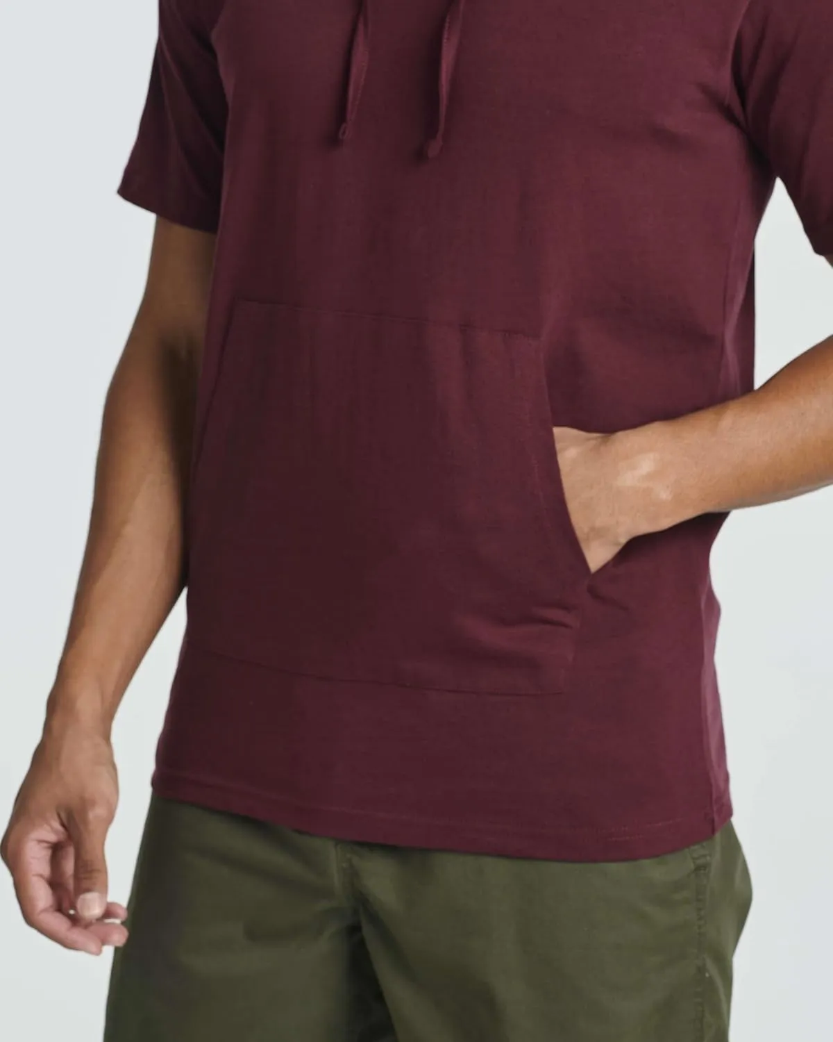 Real Essentials Men's Cotton Short-Sleeve Hoodie Hooded T-Shirt With Drawstring & Pockets (Available In Big & Tall)