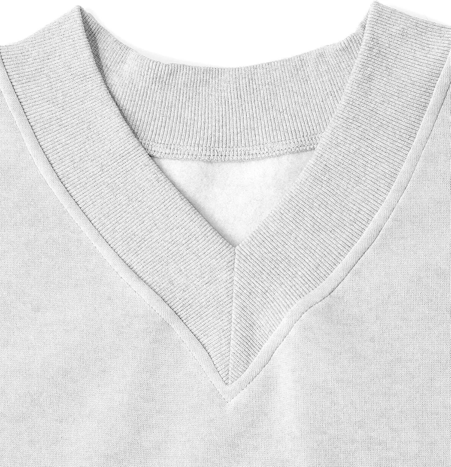 Remidoo Women's V Neck Oversized Long Sleeve Pullover Sweatshirt Drop Shoulder Loose Top