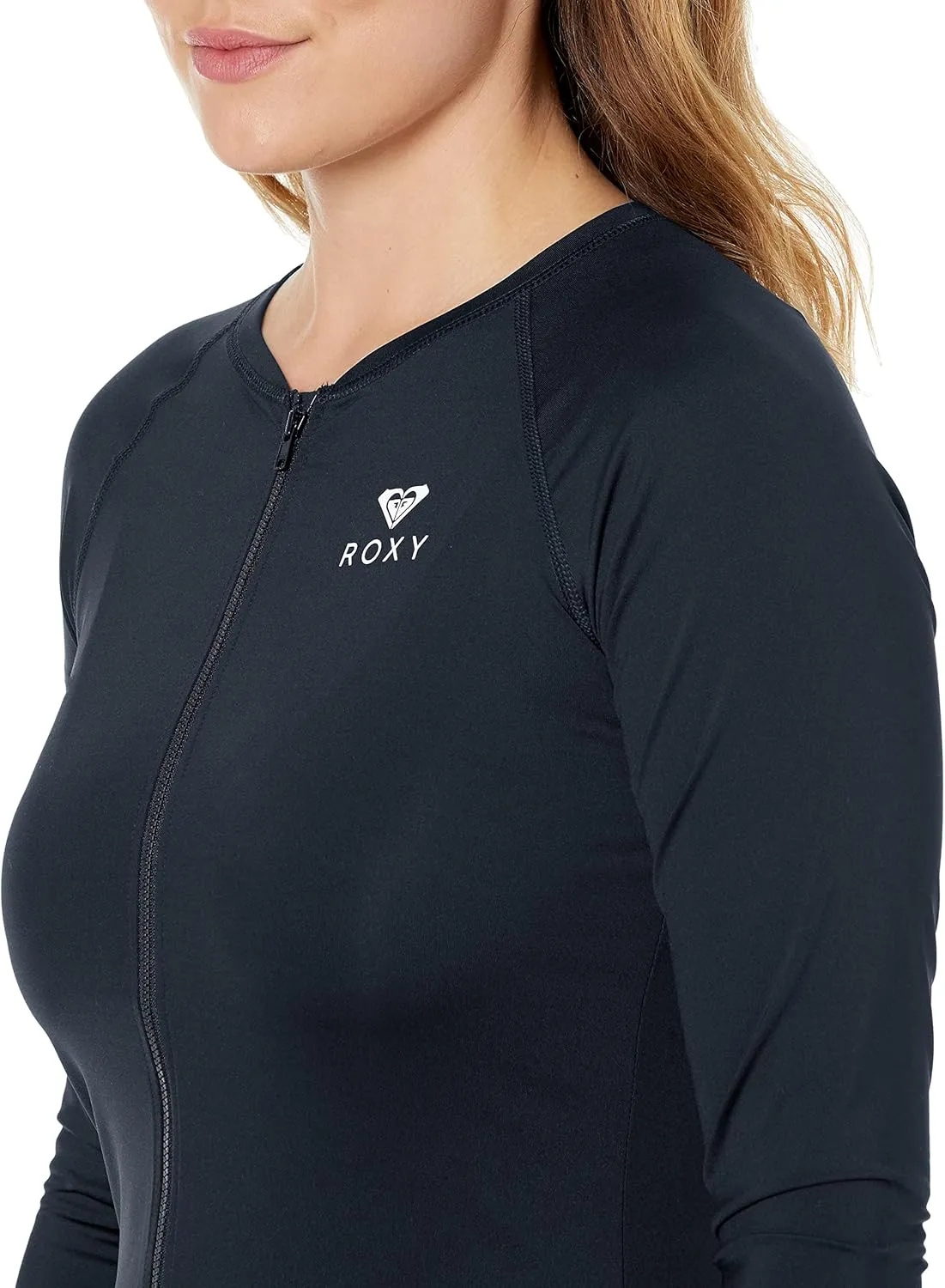 Roxy Women's Essentials Long Sleeve Zip-up Rashguard