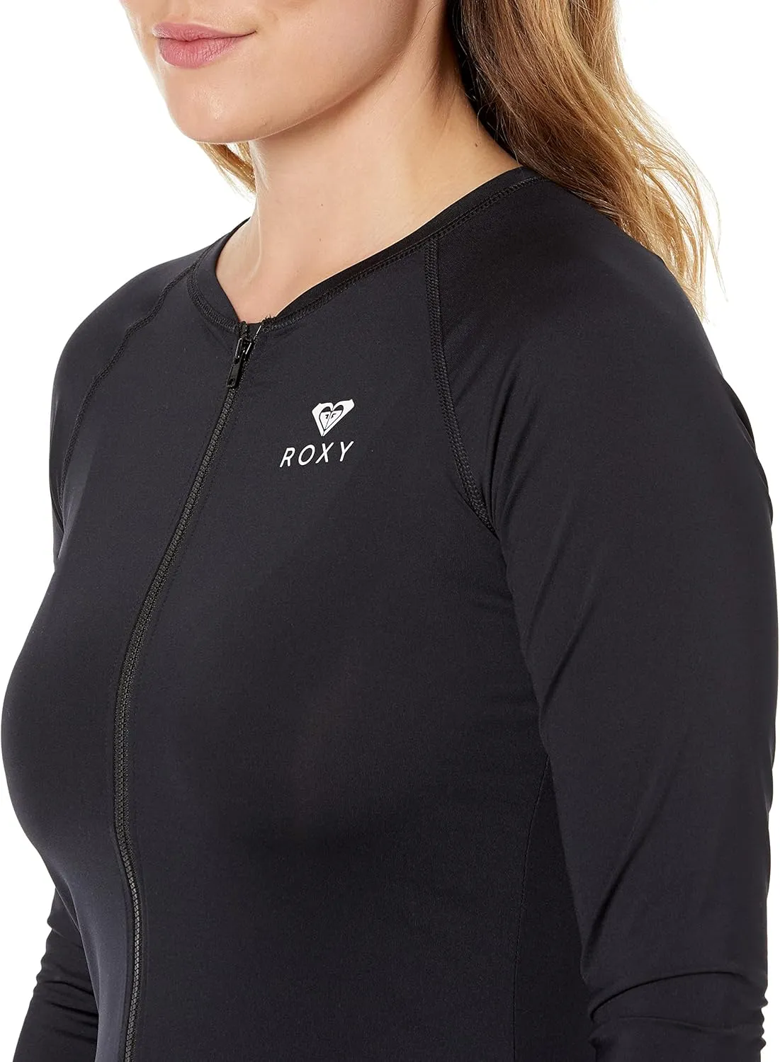 Roxy Women's Essentials Long Sleeve Zip-up Rashguard