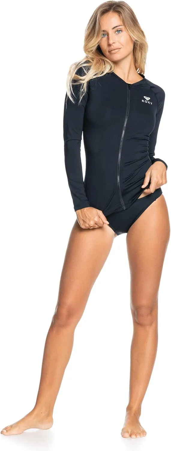 Roxy Women's Essentials Long Sleeve Zip-up Rashguard