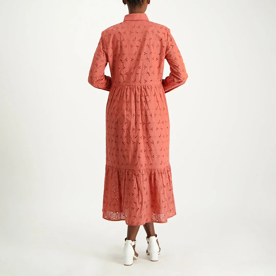 Rust Tiered Dress