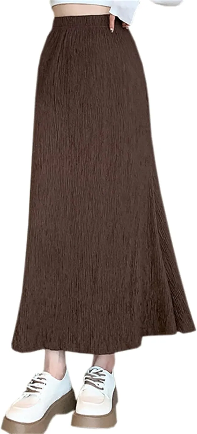 SANGTREE Women's Fishtail Midi Knit Skirt